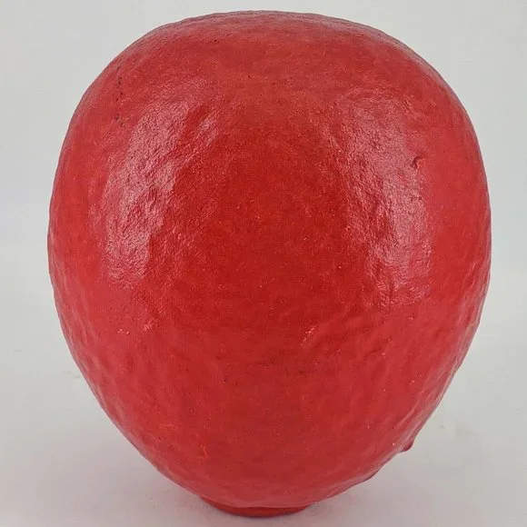 Japanese Daruma Doll Red Wishing Doll Paper Mache 5.5" - Picture 3 of 4